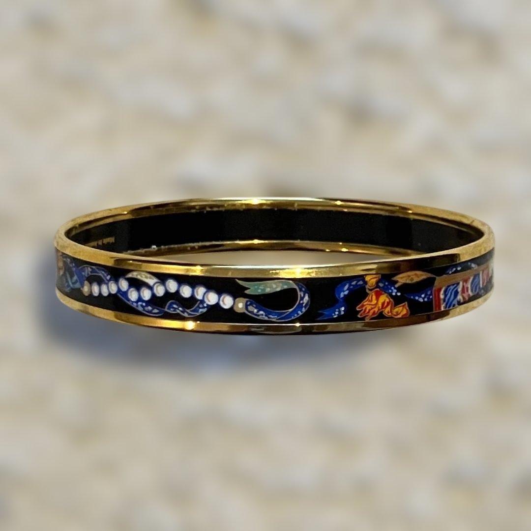 HERMÈS エルメス　エマイユ 　バングル　イヤクリップ　ヴィンテージ