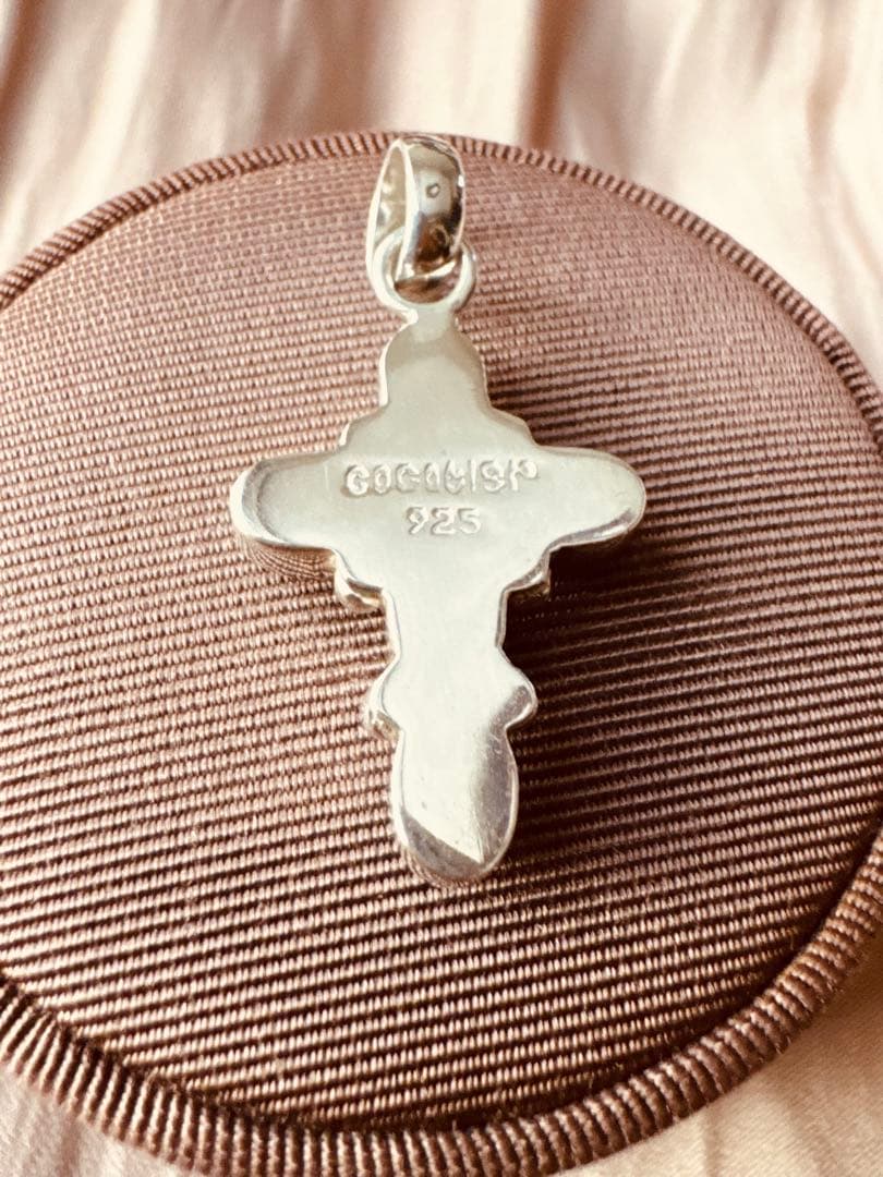 インディアンジュエリー ターコイズ 925 クロス ペンダントトップ