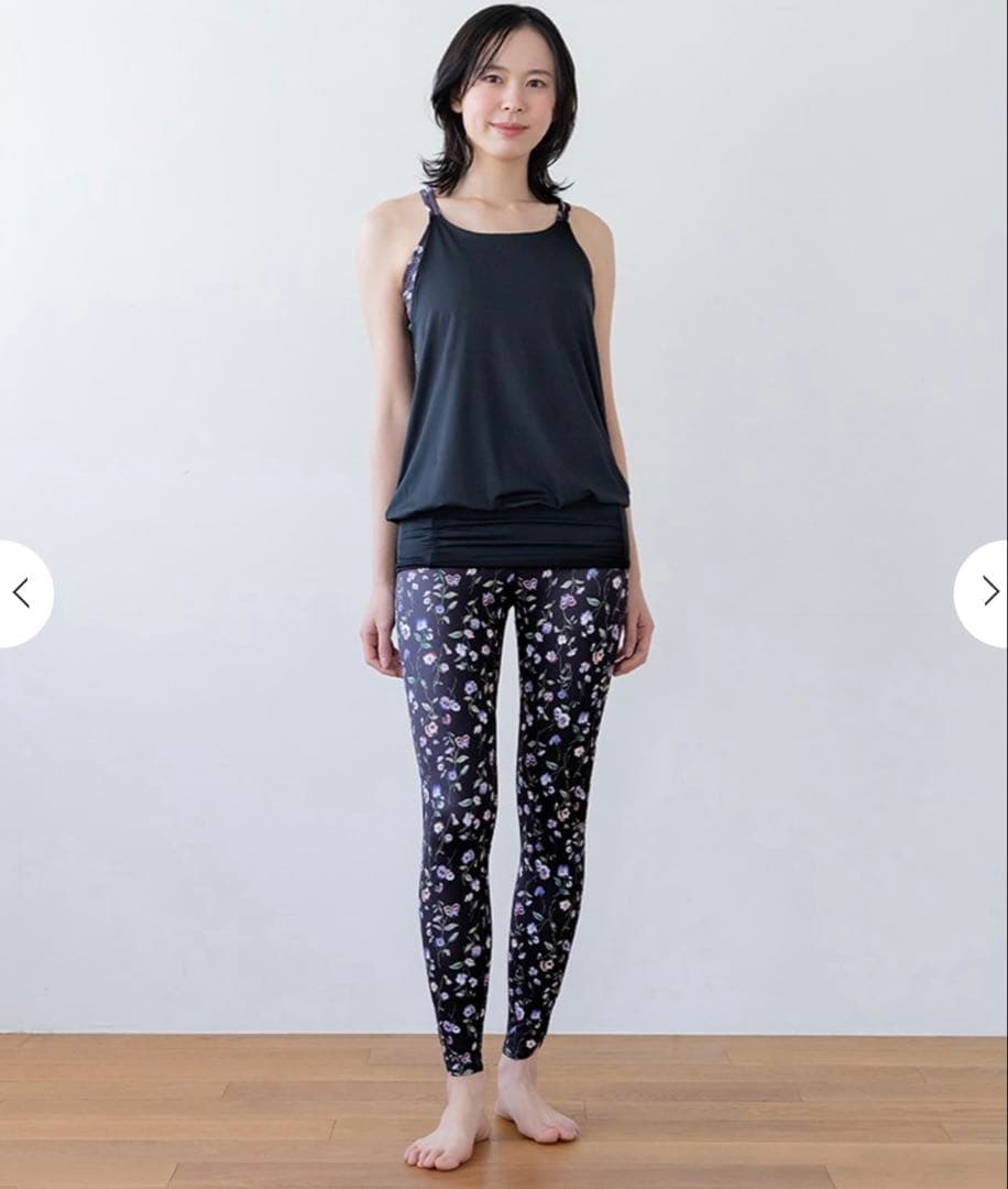 SUKALA スプリングフラワーカバーキャミソール 黒LLサイズ 試着のみ