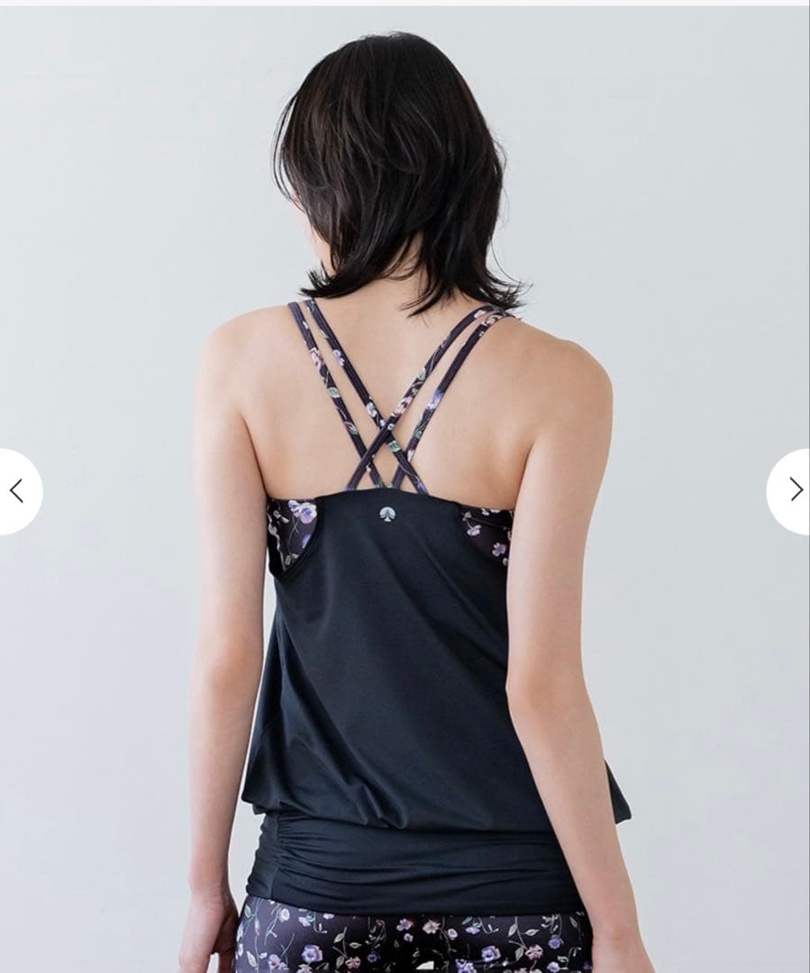 SUKALA スプリングフラワーカバーキャミソール 黒LLサイズ 試着のみ