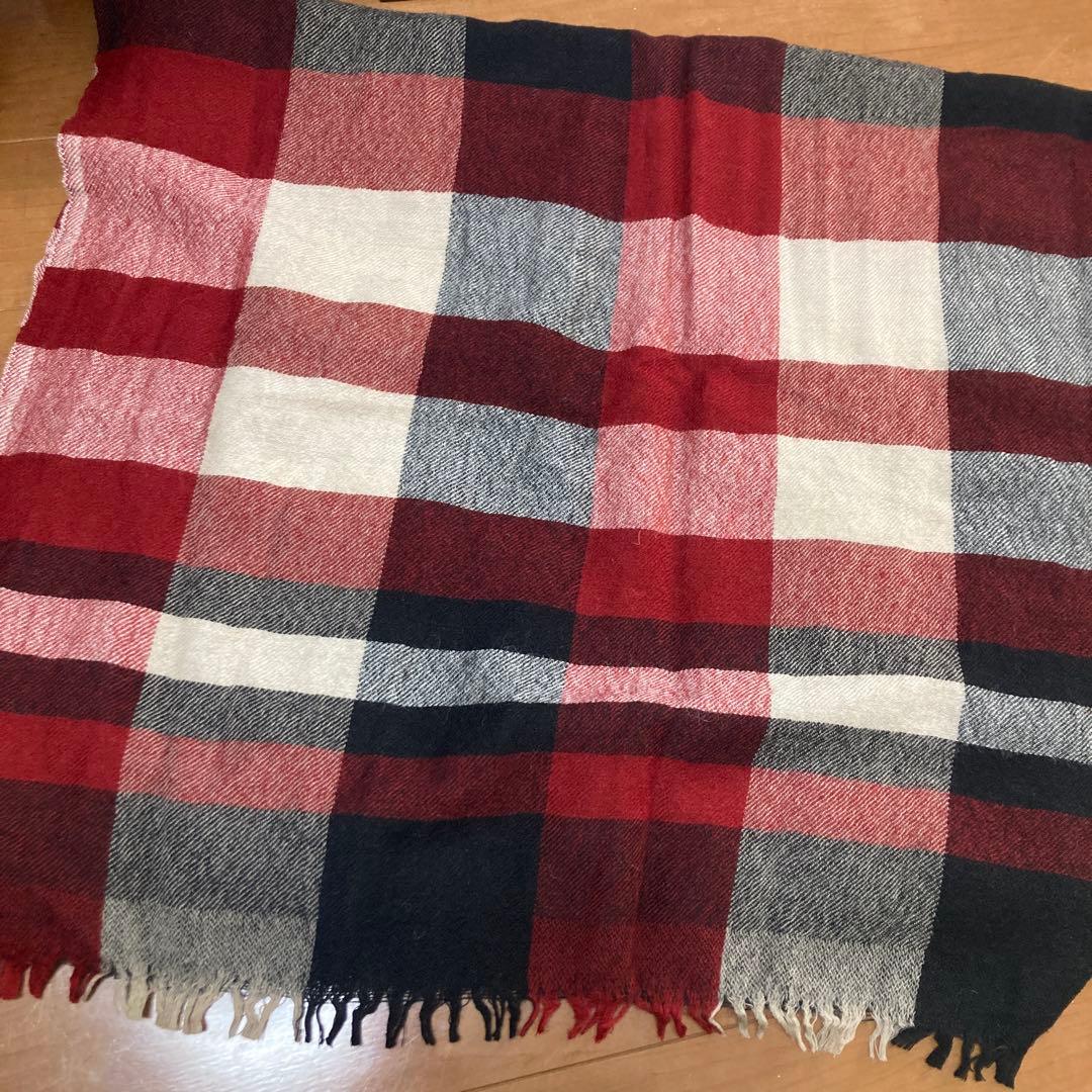 未使用タグ付き/ダブルアールエル/ウール100%/ストール/マフラー