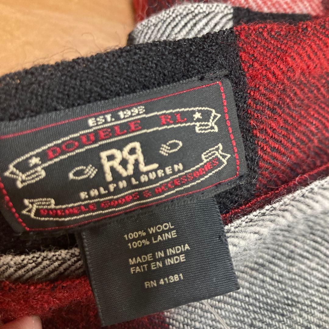 未使用タグ付き/ダブルアールエル/ウール100%/ストール/マフラー