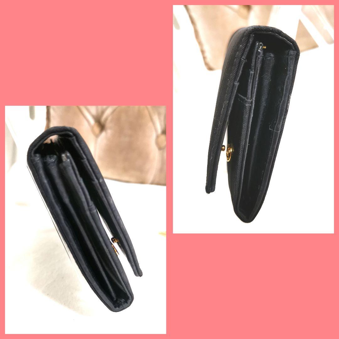 海坊主! プラダPRADA 黒サフィアーノ長財布 新品ショルダー鑑定済!