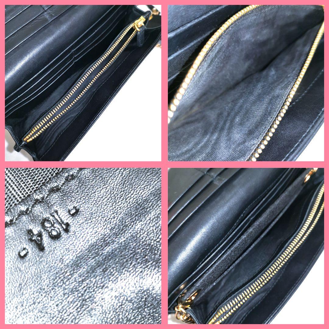 海坊主! プラダPRADA 黒サフィアーノ長財布 新品ショルダー鑑定済!