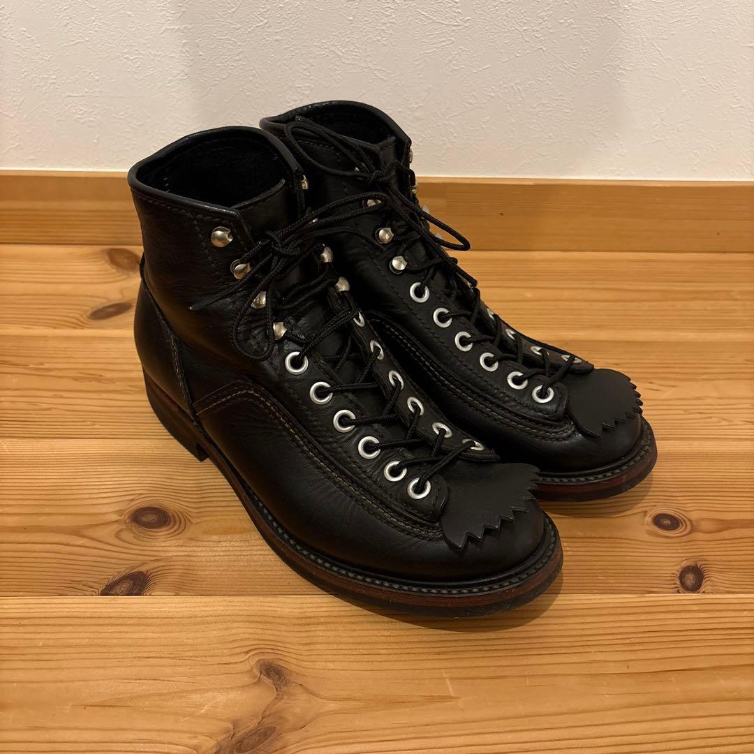 美品　ロンウルフ　カーペンター　ワークブーツ　ブラック