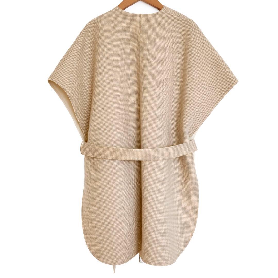 ドゥロワー　ハウンドトゥースリバージレ　23AW　定価15万　アイボリー