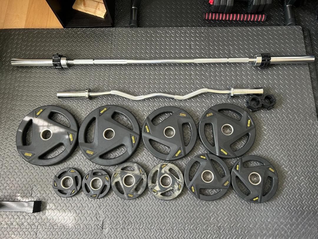 FitEliteオリンピックバーベル83KGセット シャフト+プレート+EZバー