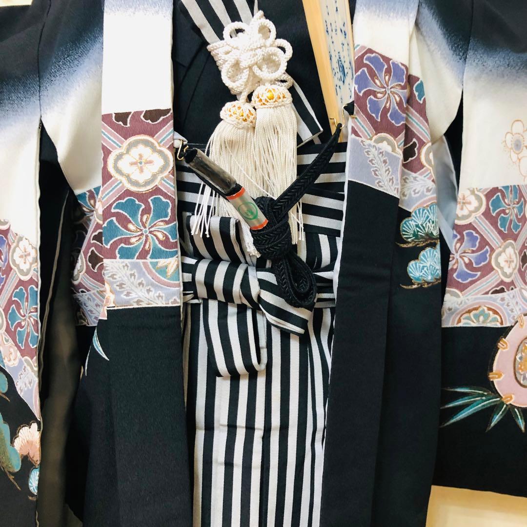 七五三 五歳‼️黒地系兜金彩煌びやか❤️完全フルセット‼️家から揃え無る無し