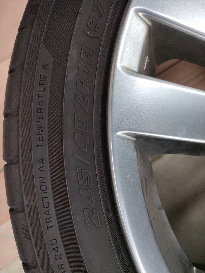 スバル純正 インプレッサ GVF STI A-L タイヤ付きホイール 1本