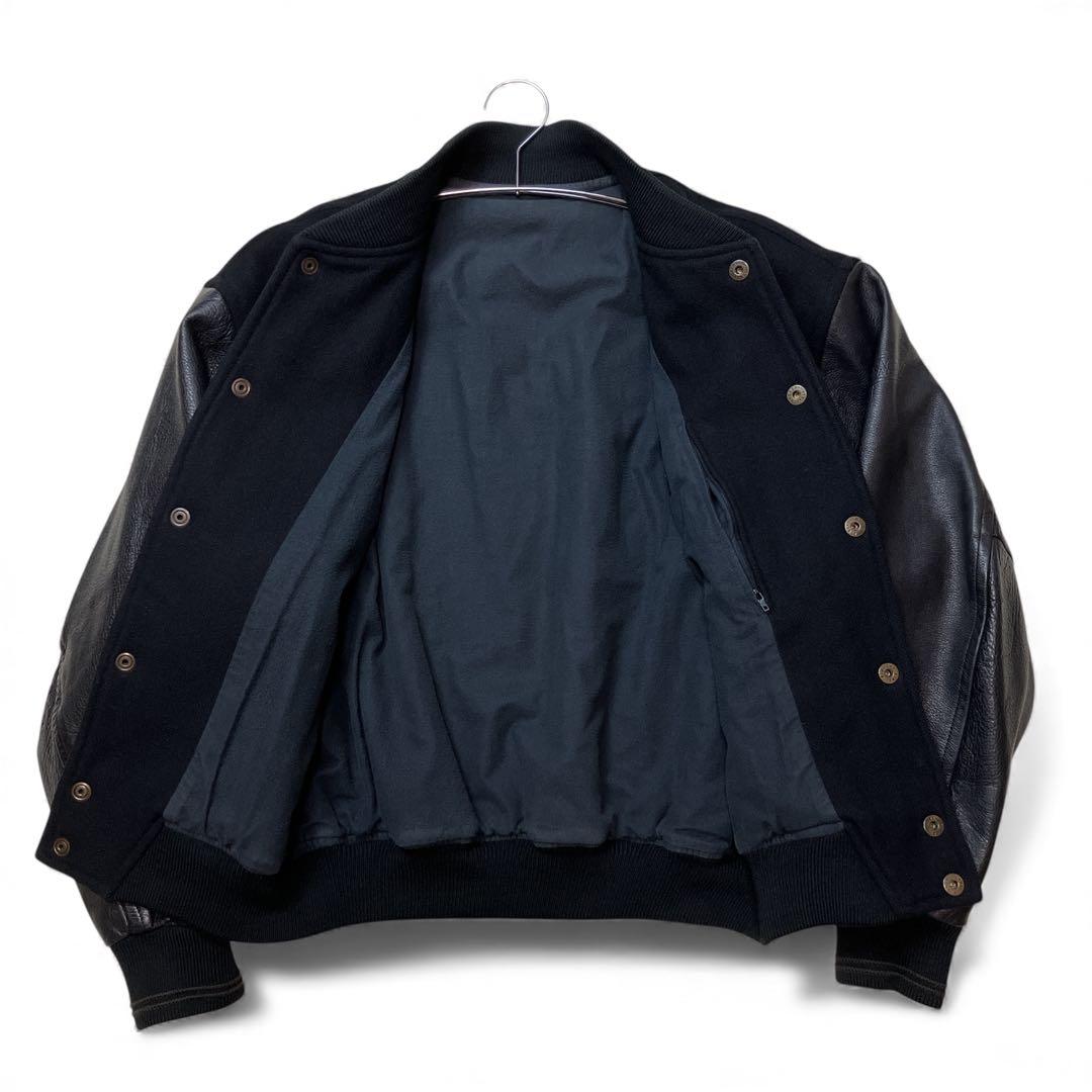 希少/古着/80s〜90s/ DOMON/ドモン/スタジャン/本革/M（大きめ）