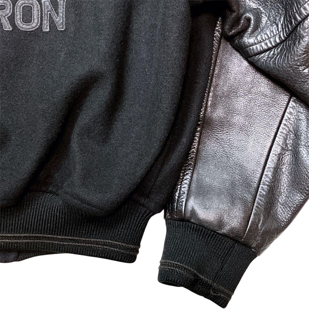 希少/古着/80s〜90s/ DOMON/ドモン/スタジャン/本革/M（大きめ）