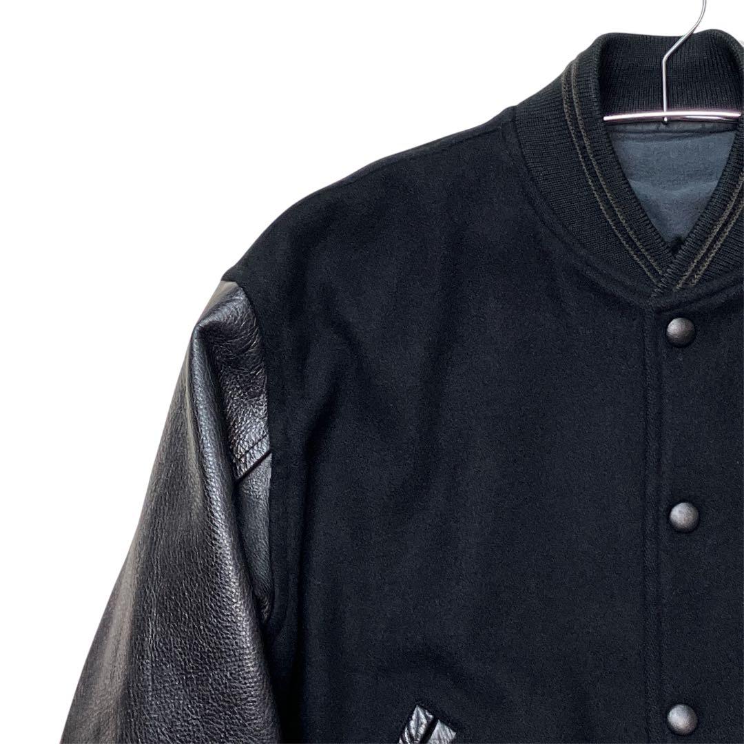 希少/古着/80s〜90s/ DOMON/ドモン/スタジャン/本革/M（大きめ）