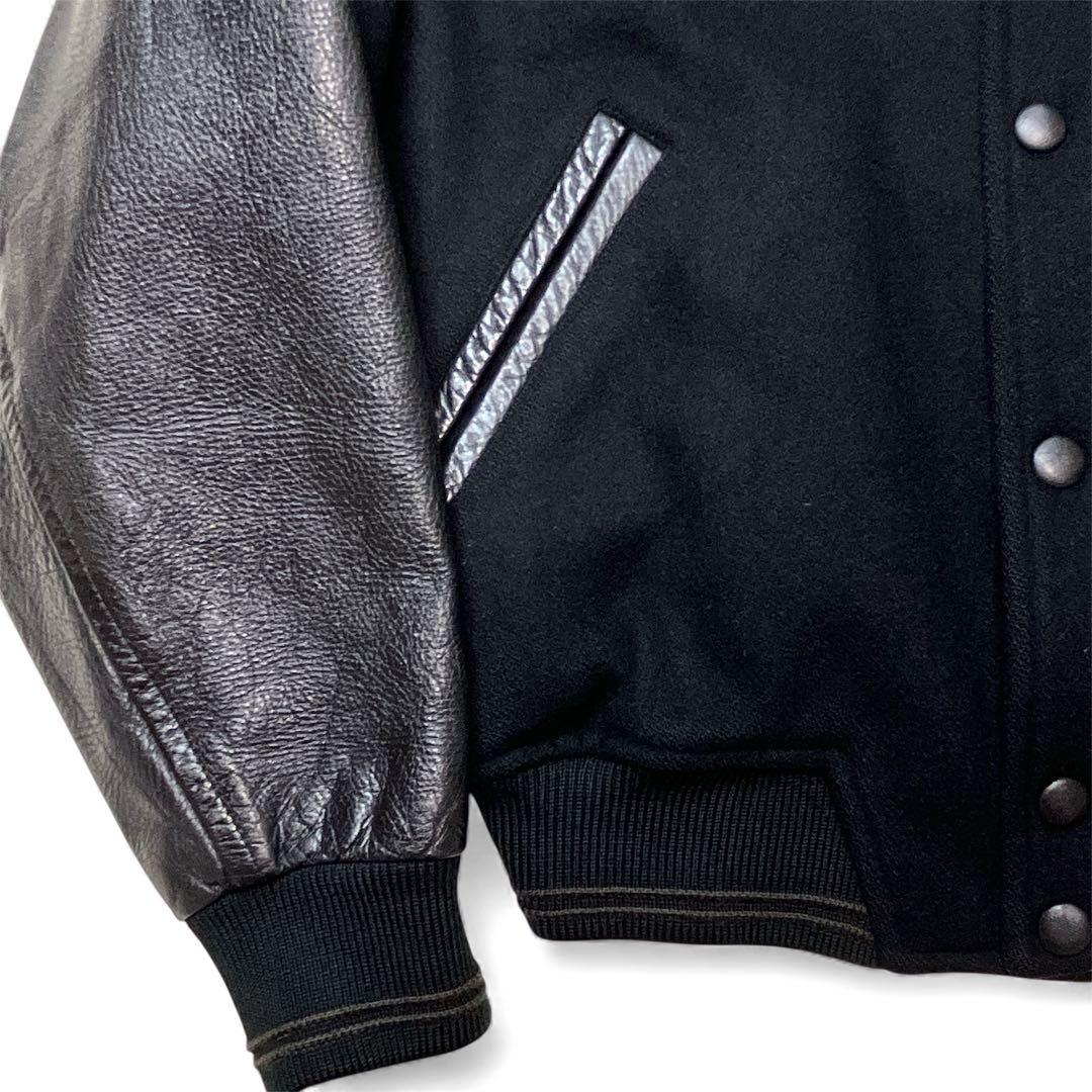 希少/古着/80s〜90s/ DOMON/ドモン/スタジャン/本革/M（大きめ）