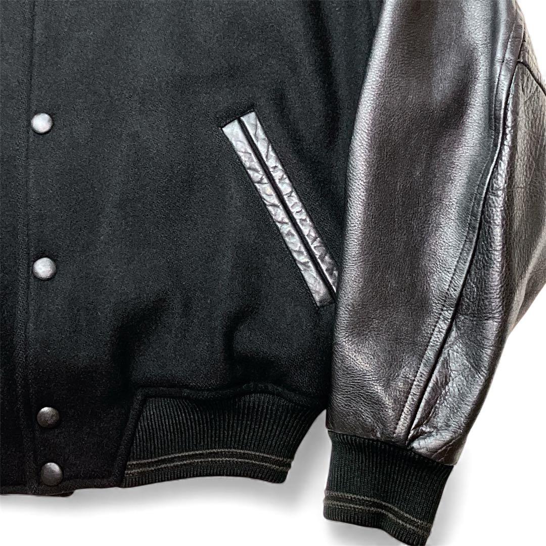 希少/古着/80s〜90s/ DOMON/ドモン/スタジャン/本革/M（大きめ）