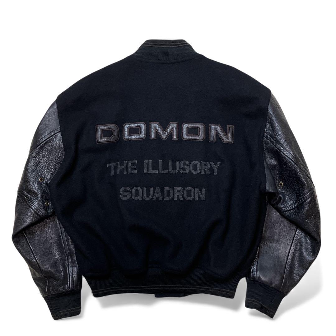 希少/古着/80s〜90s/ DOMON/ドモン/スタジャン/本革/M（大きめ）