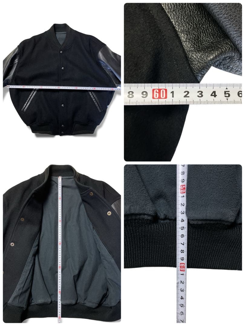 希少/古着/80s〜90s/ DOMON/ドモン/スタジャン/本革/M（大きめ）