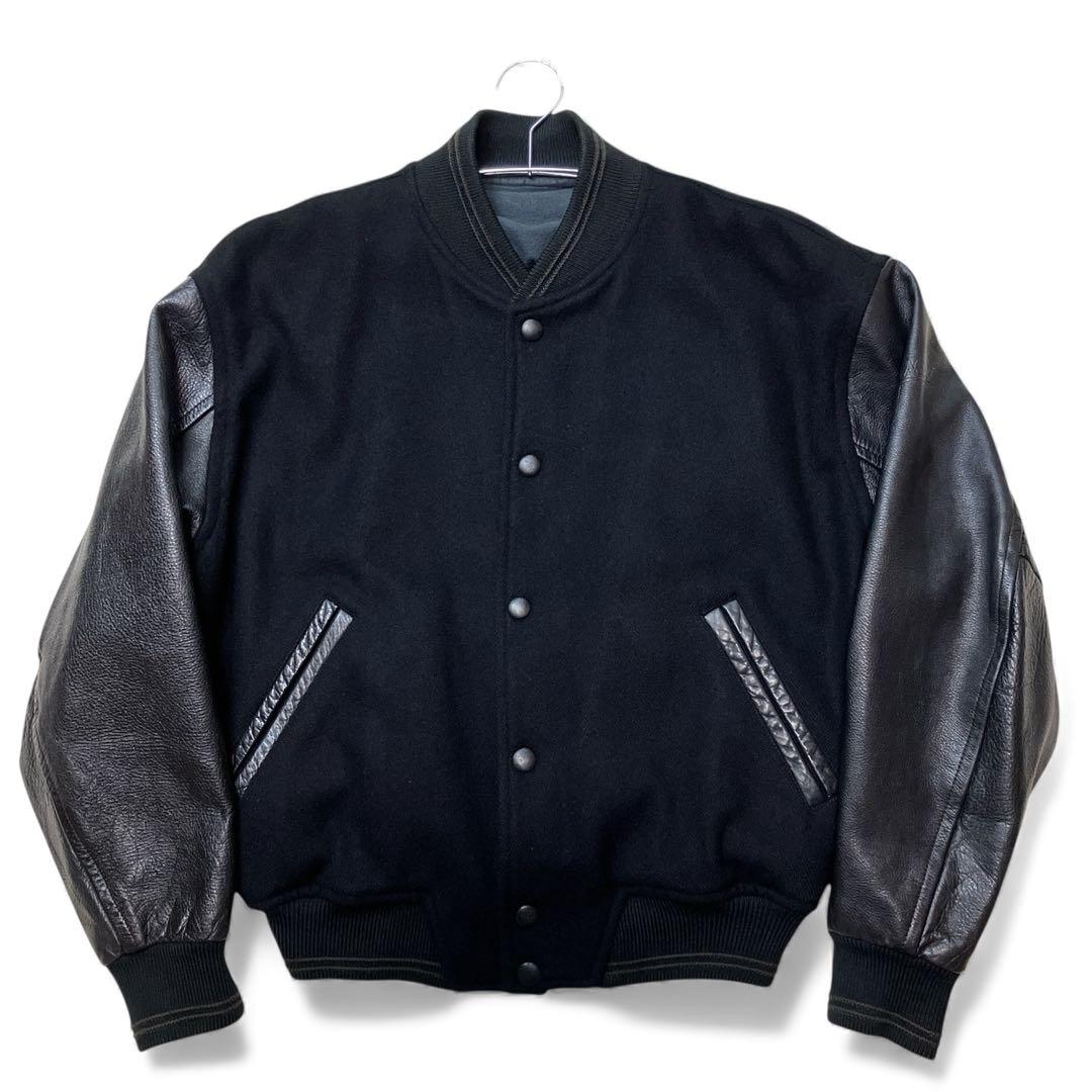 希少/古着/80s〜90s/ DOMON/ドモン/スタジャン/本革/M（大きめ）