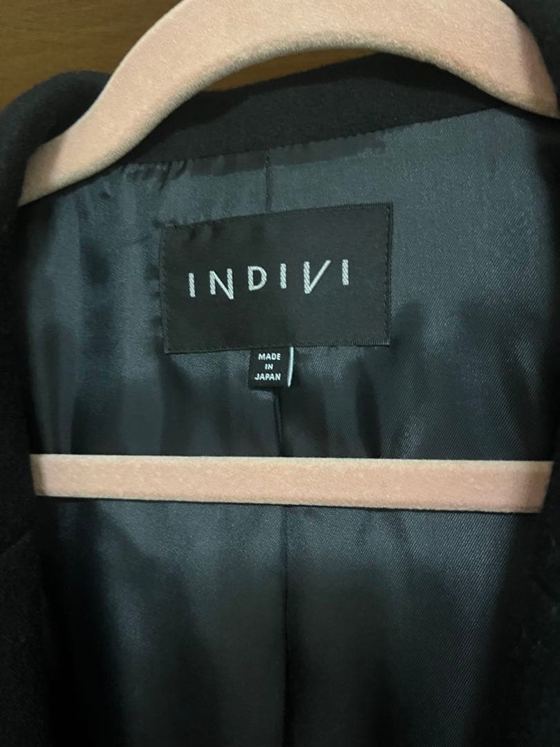 INDIVI ウール100% チェスターコート ロングコート