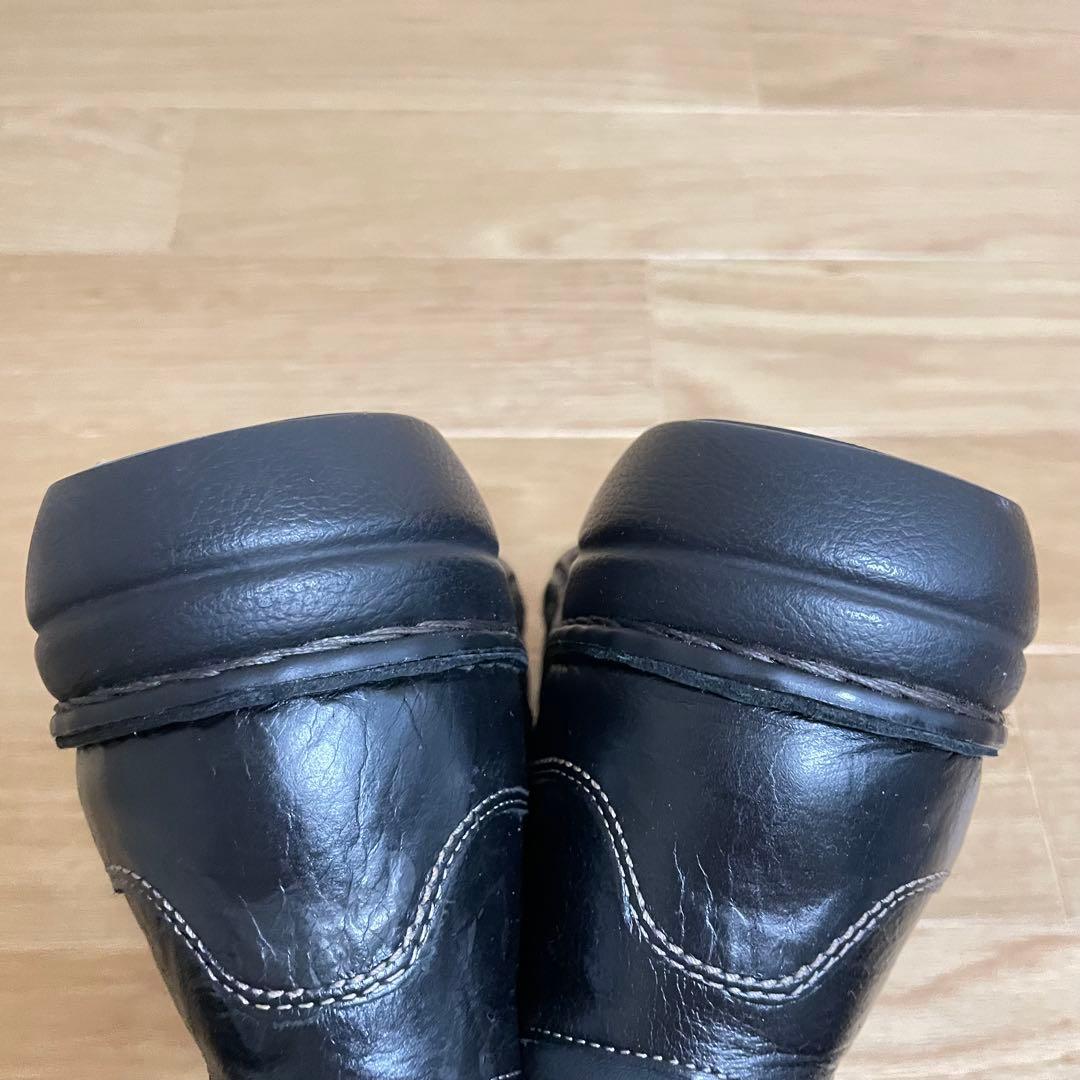 未使用に近い フィンコンフォート レザーシューズ ストラップ ブラック ドイツ製