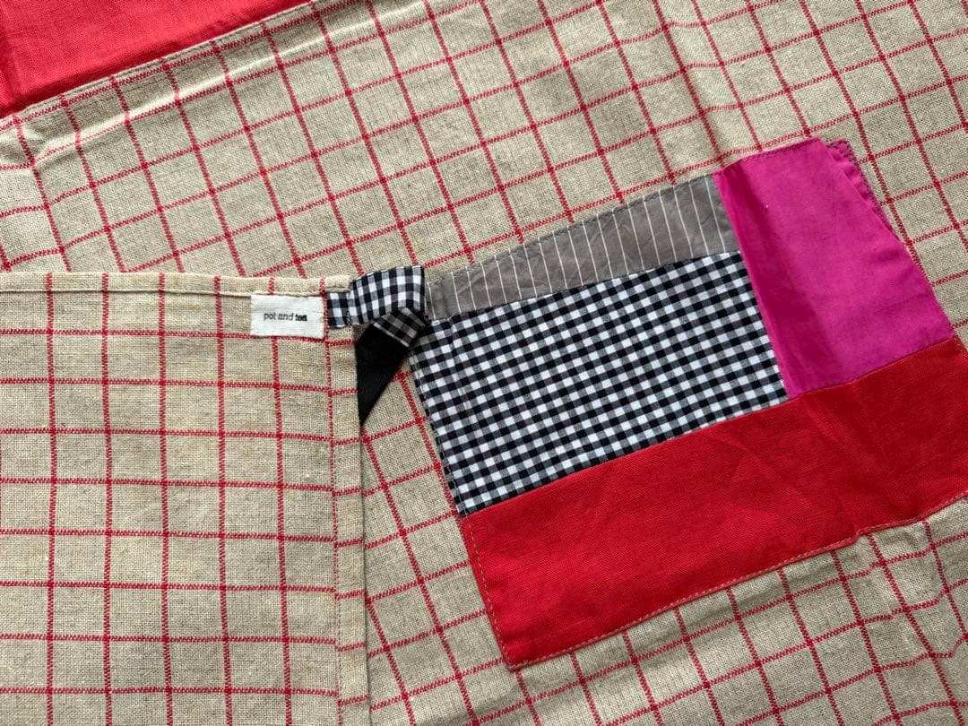 ポットアンドティ10周年記念エプロン雑誌掲載品一点物新品pot and tea