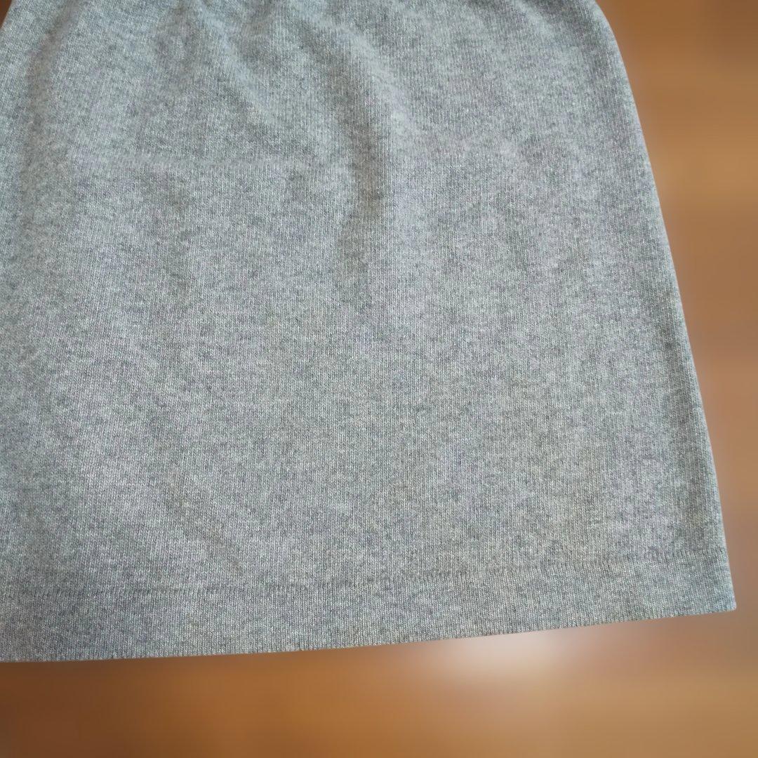 ky218 CHANEL ニットスカート グレー カシミア100 2サイズ