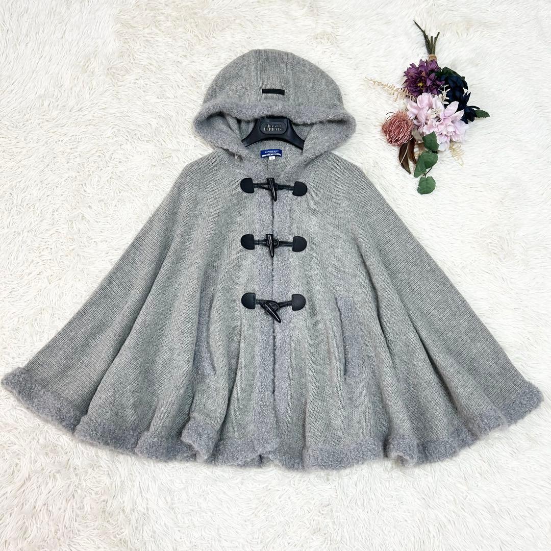 【RT 152613ページ】バーバリーブルーレーベル ニットポンチョ