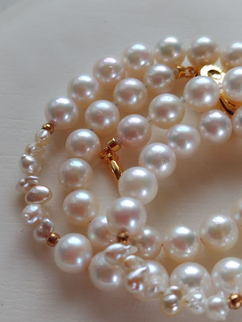 アコヤ真珠、あこやベビークレオパトラ ネックレス