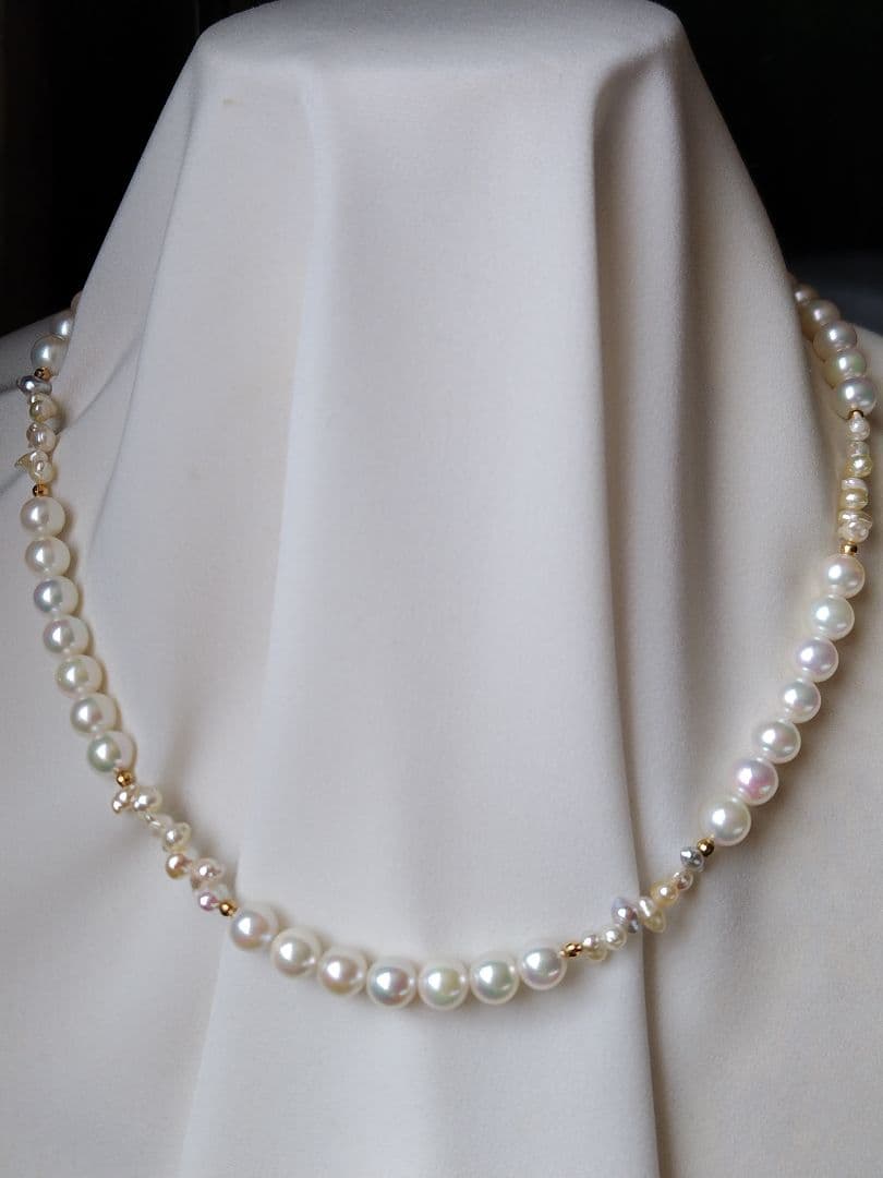 アコヤ真珠、あこやベビークレオパトラ ネックレス