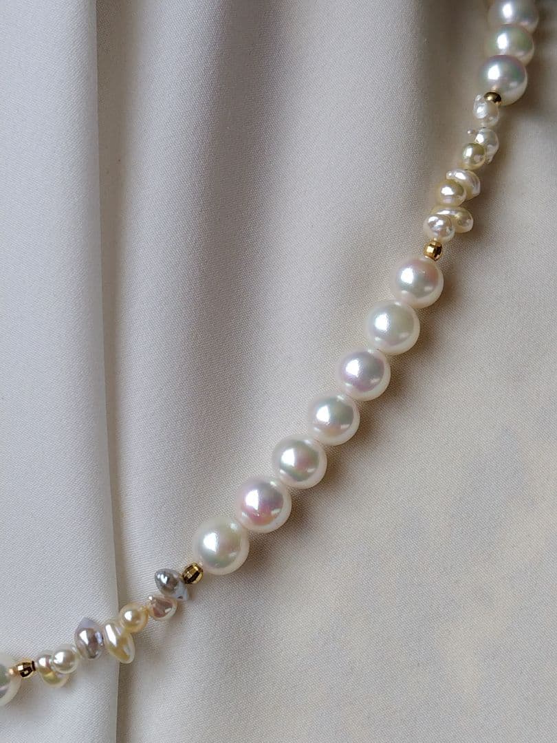 アコヤ真珠、あこやベビークレオパトラ ネックレス