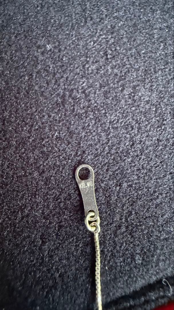 K18ホワイトゴールドダイヤネックレス0.05