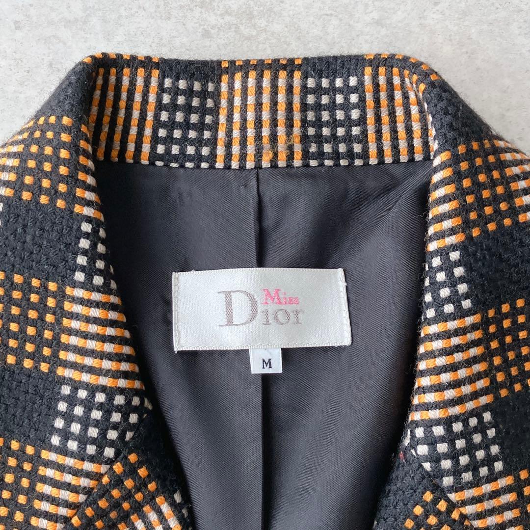 Vintage Miss Dior チェック柄 ダブルブレストジャケット ウール