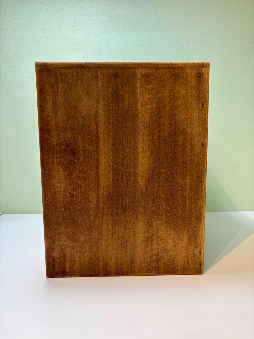 木味の小引き出し5段 レトロインテリア収納　レトロ雑貨好きに