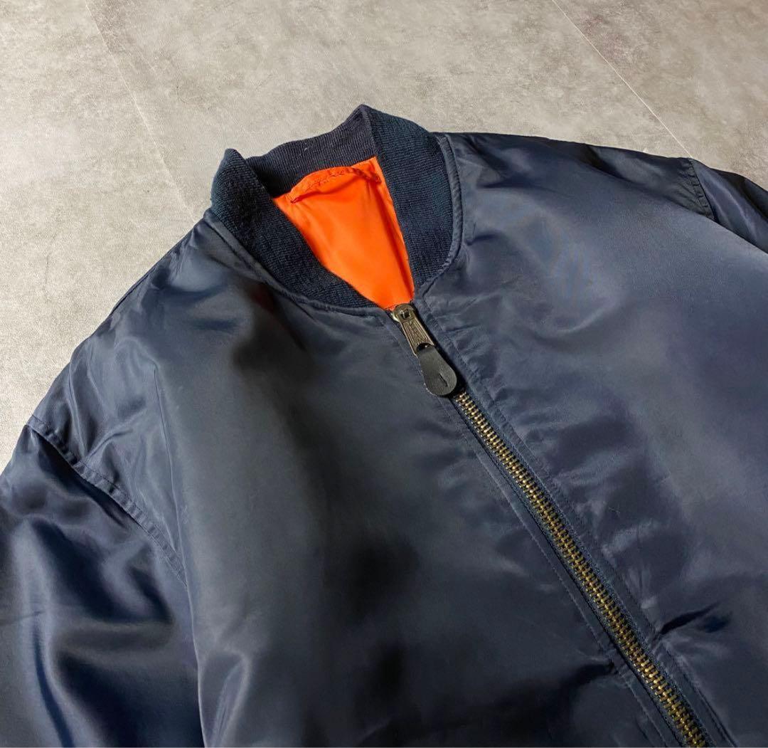 MA-1 フライトジャケット ミリタリー リバーシブル アメカジ 紺