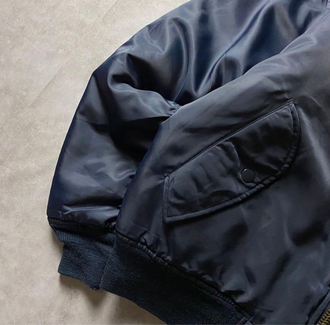 MA-1 フライトジャケット ミリタリー リバーシブル アメカジ 紺