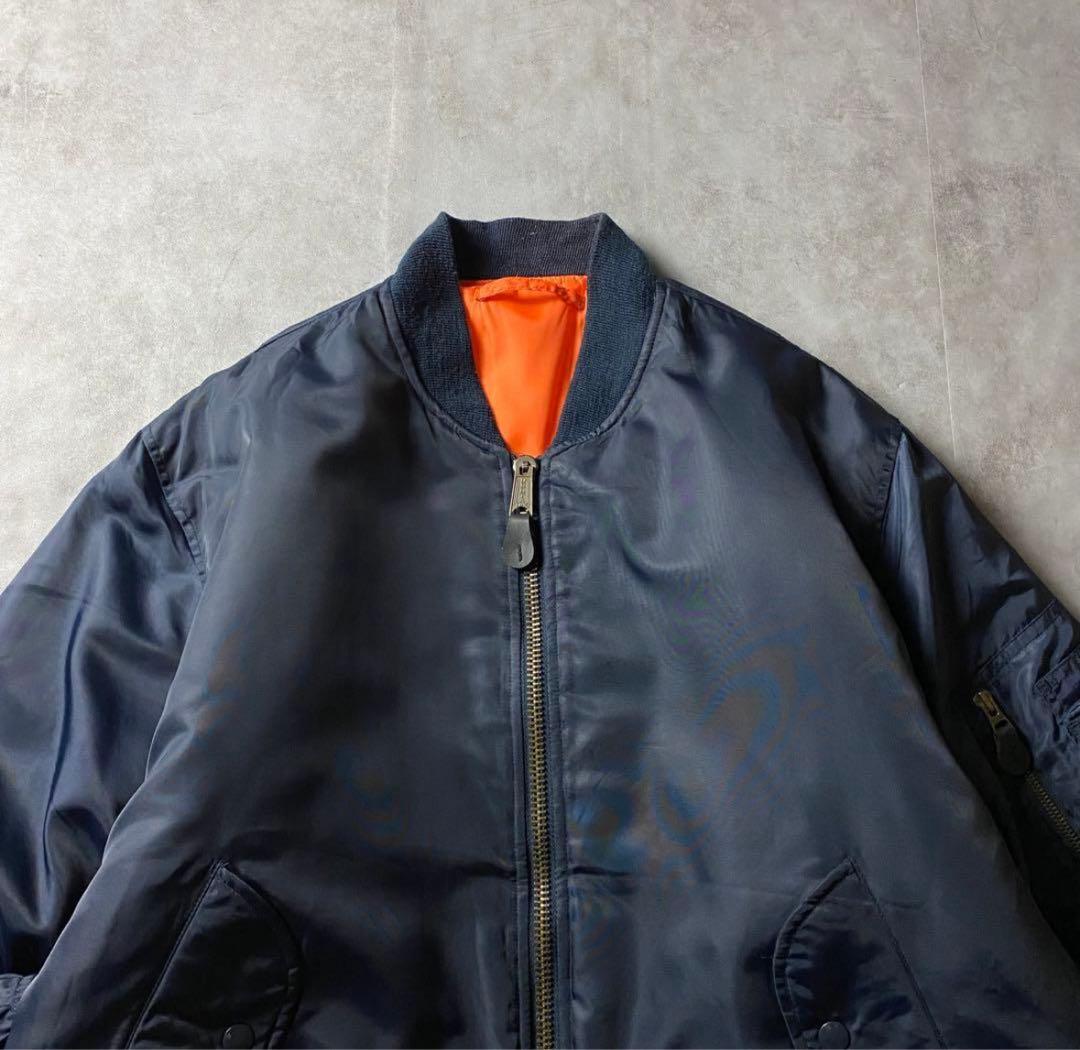MA-1 フライトジャケット ミリタリー リバーシブル アメカジ 紺
