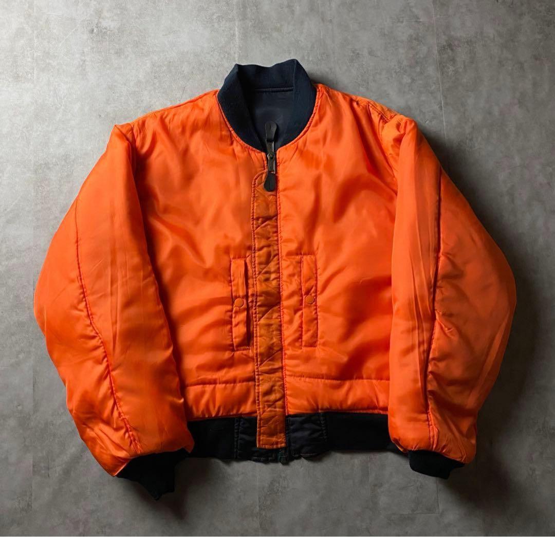 MA-1 フライトジャケット ミリタリー リバーシブル アメカジ 紺