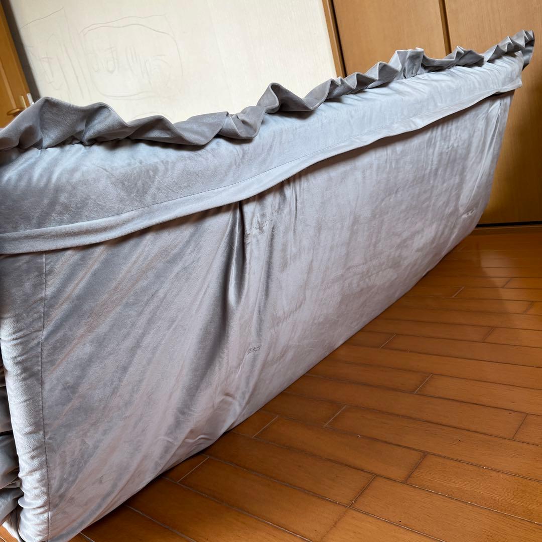 【引き取り限定】Francfranc カラン 【美品】フロアソファーグレー