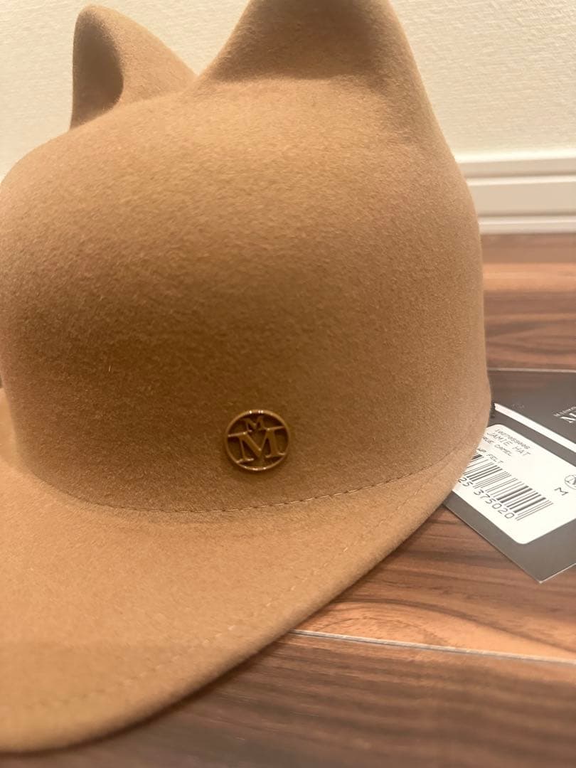 猫耳付きベージュキャップ フリーサイズ