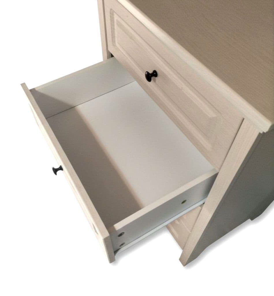 送料込 NITORI オフホワイト木製4段チェスト 美品