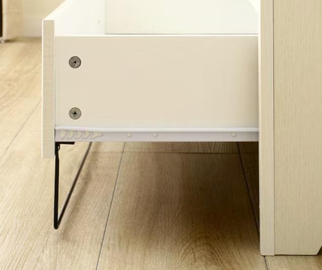 送料込 NITORI オフホワイト木製4段チェスト 美品