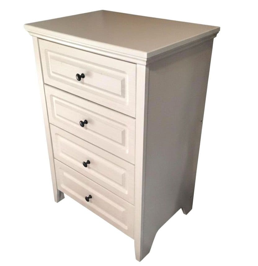 送料込 NITORI オフホワイト木製4段チェスト 美品