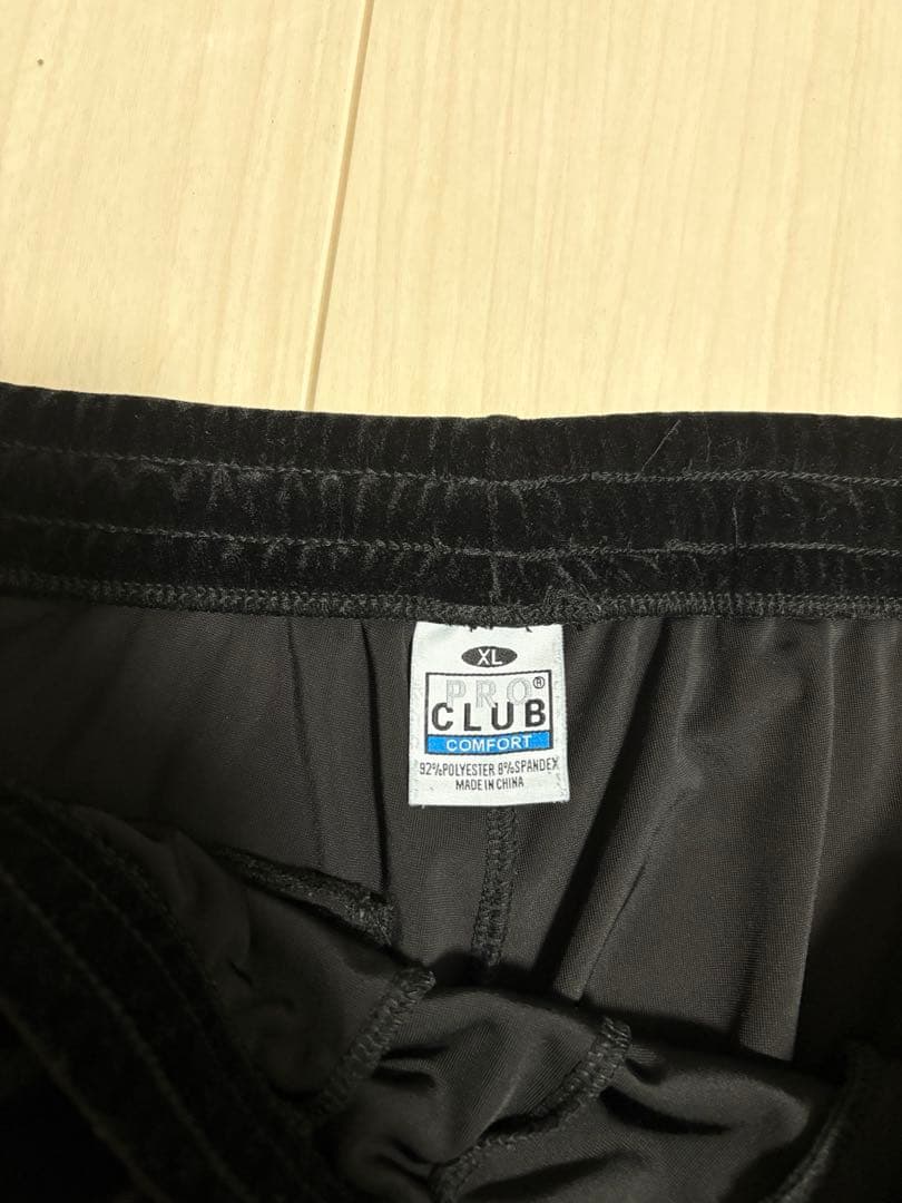 プロクラブ　PRO CLUB ベロアパンツ　ブラック