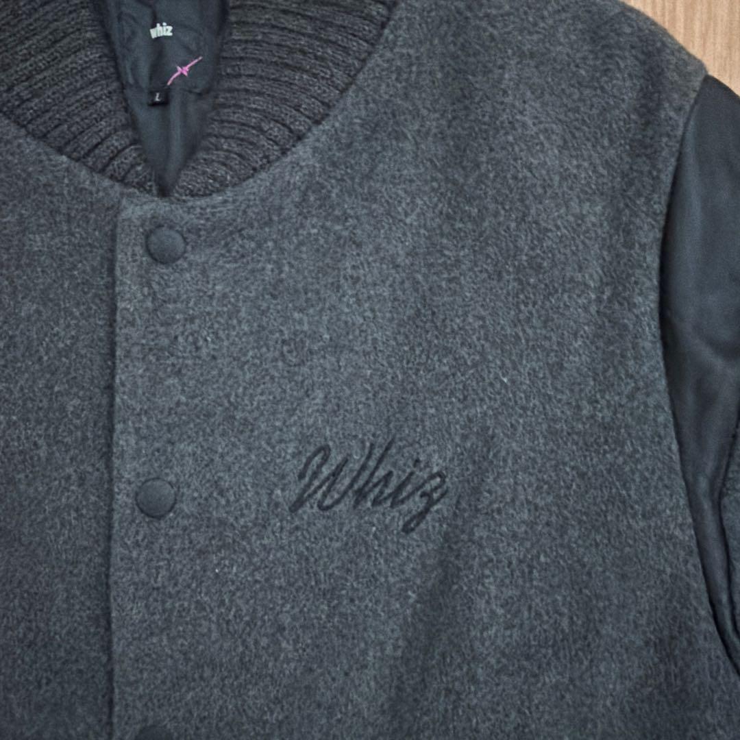 whiz エッジスタ チャコールグレー スタジャン Lサイズ