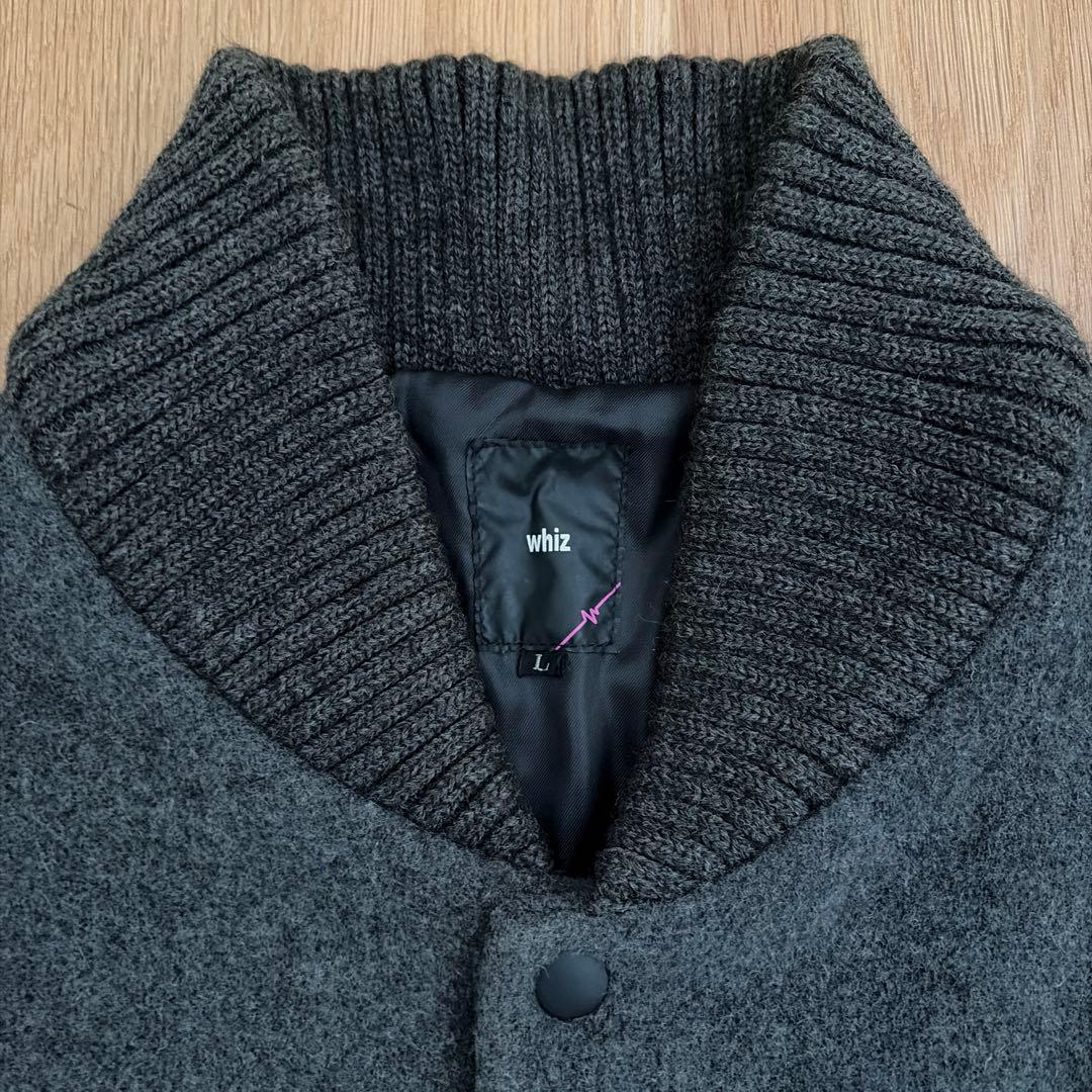 whiz エッジスタ チャコールグレー スタジャン Lサイズ