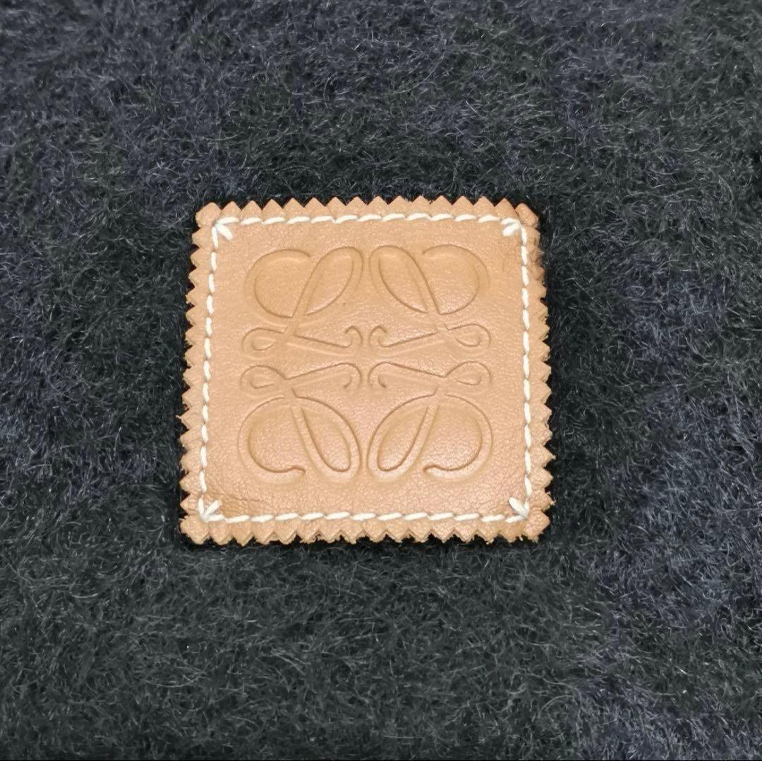 【超美品】LOEWE ロエベ モヘヤ ナイロン ウール アナグラム マフラー