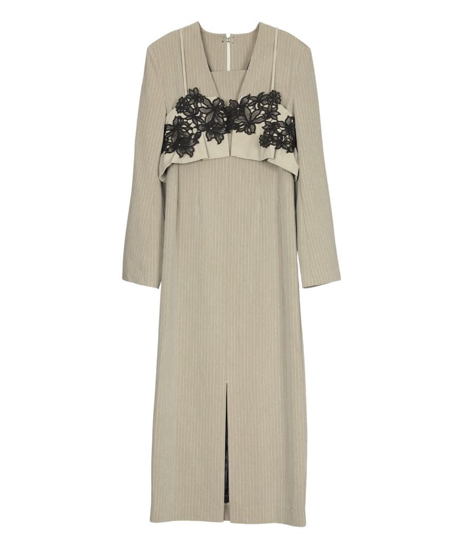 スーツ・フォーマル・ドレス pinstripe tailored bustier dress