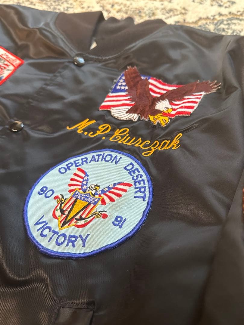 【古着】MA-1 フライトジャケット　ナイロンジャケット