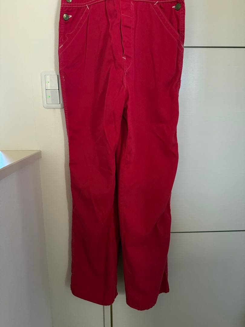 LIBERTY レッド オーバーオール ビンテージ 古着