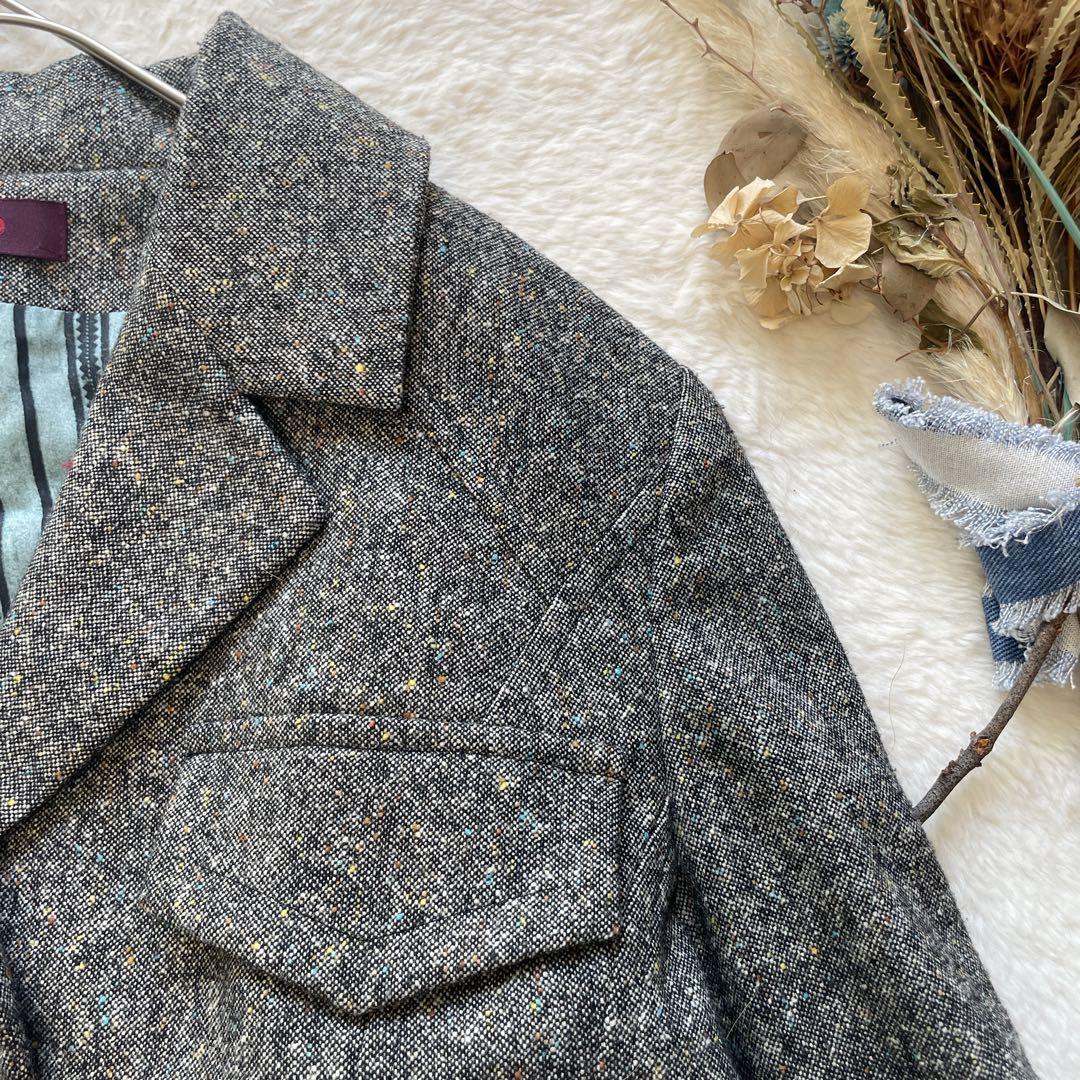 KENZO ケンゾー ウールブレンドチェスターコート ベルト付き 派手裏地