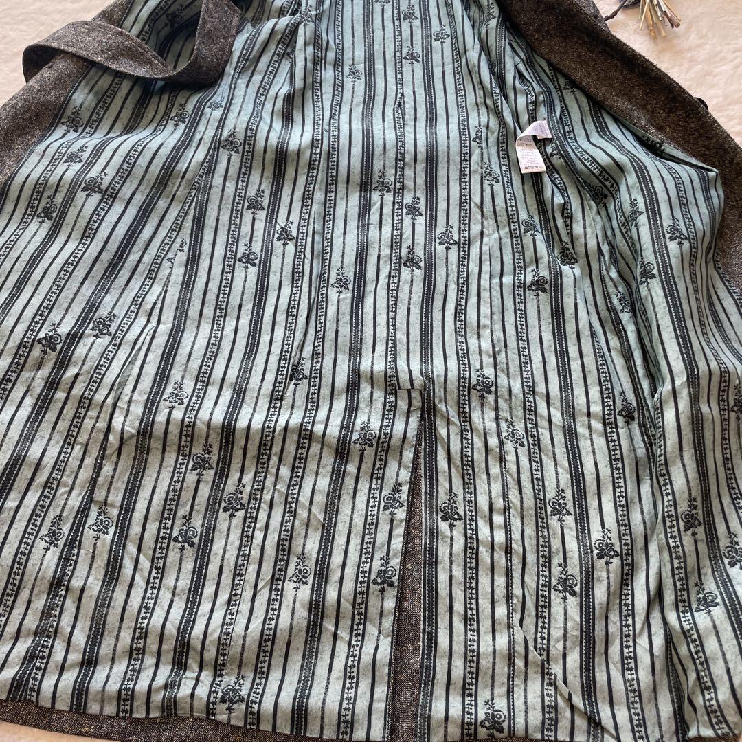 KENZO ケンゾー ウールブレンドチェスターコート ベルト付き 派手裏地